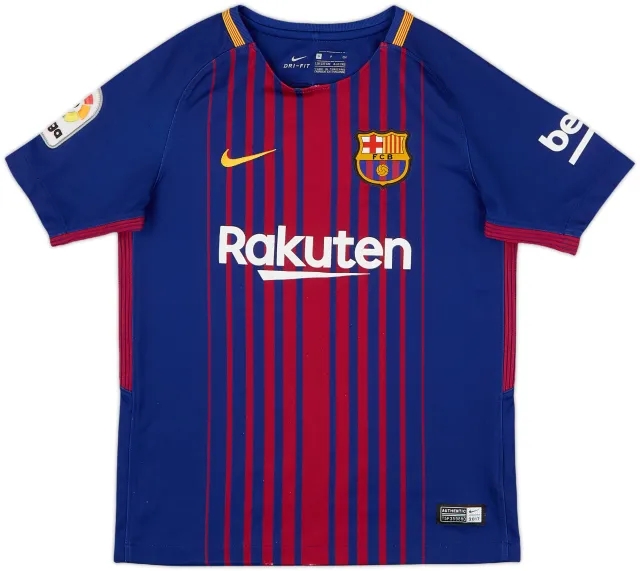 Nike Barcelona Boys SS Home Shirt 2017/18