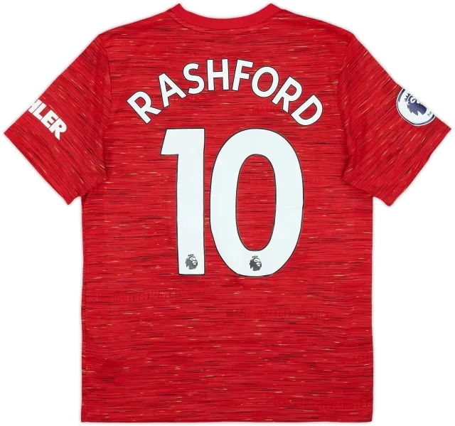 2020-21 Manchester United Home Shirt Rashford #10 - 9/10 - (L.Boys)