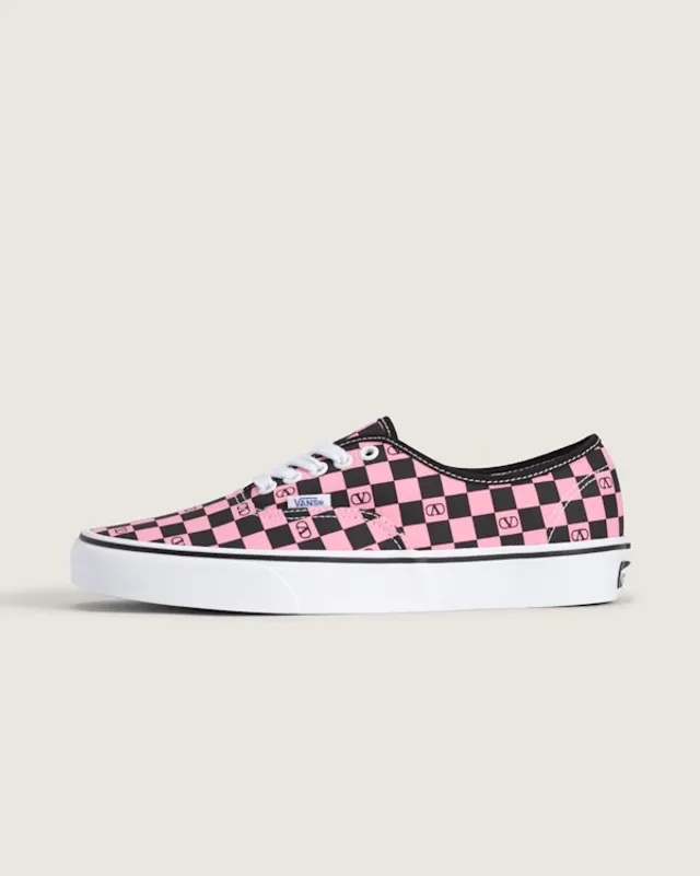 Vans - Valentino Garavani And Vans Authentic Checkerboard, Man, Pink