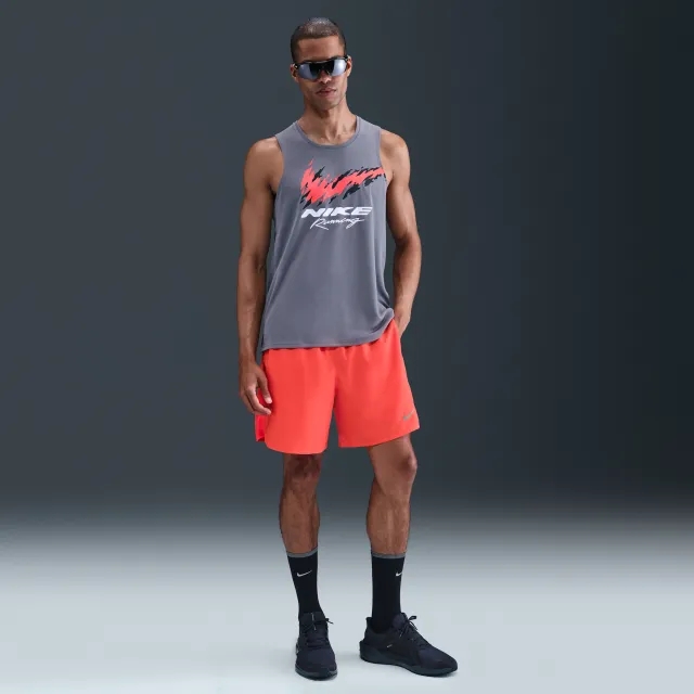 Nike Challenger Men's Dri-FIT 18cm (approx.) 2-in-1 Running Shorts - Red - Polyester