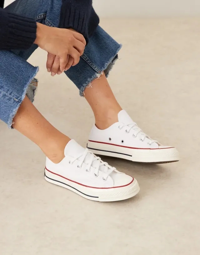 Converse Chuck 70 Ox Wide Fit Vintage Canvas Trainers In White
