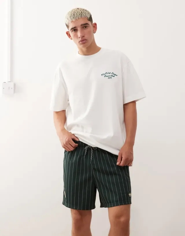 Adidas Originals Juventus Terrace Icons Shorts In Shadow Green