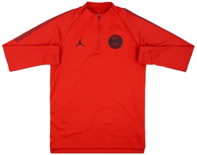 2018-19 Paris Saint-Germain Nike Jordan 1/4 Zip Drill Top - 8/10 - (S)