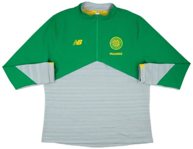 2019-20 Celtic New Balance 1/2 Zip Sweat Top - 10/10 - (XXL)