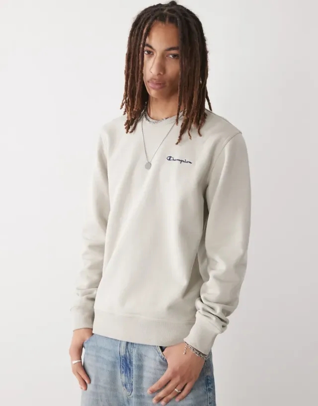 Champion Crewneck Sweatshirt In Beige-Neutral