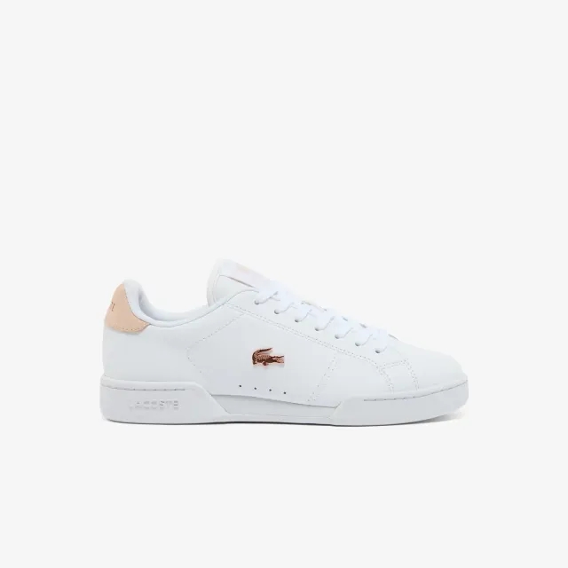 Lacoste Women’s Carnaby Cup Sneakers - White & Light Pink