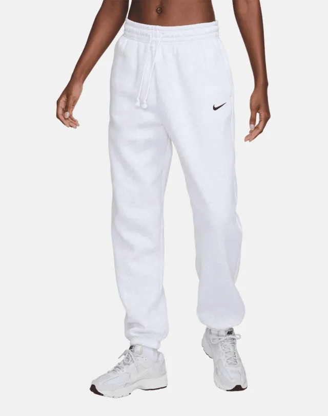 Women's Nike Phoenix Oversized Fleece Pants in Grey/Black 