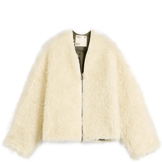 Girls of Dust Women's Shetland Fleece Jacket Ecru