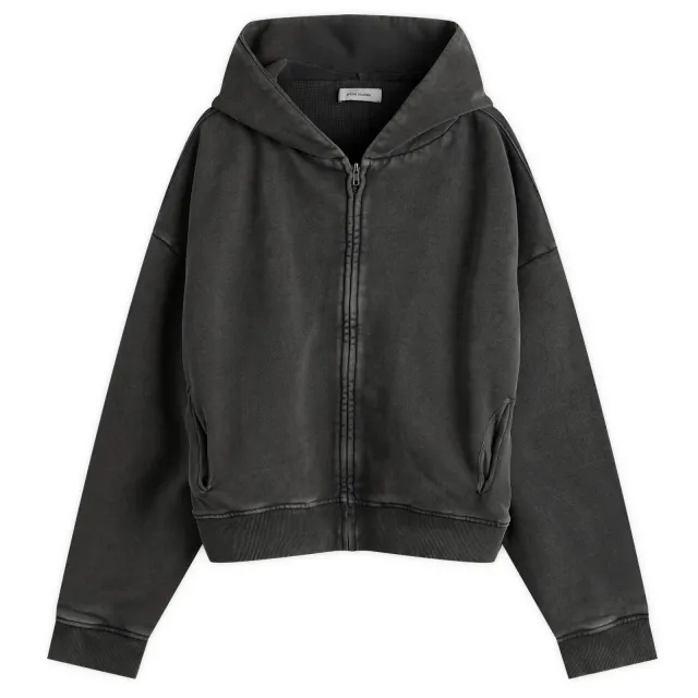 Entire Studios Men's Thermal Waffle Hoodie Washedblack