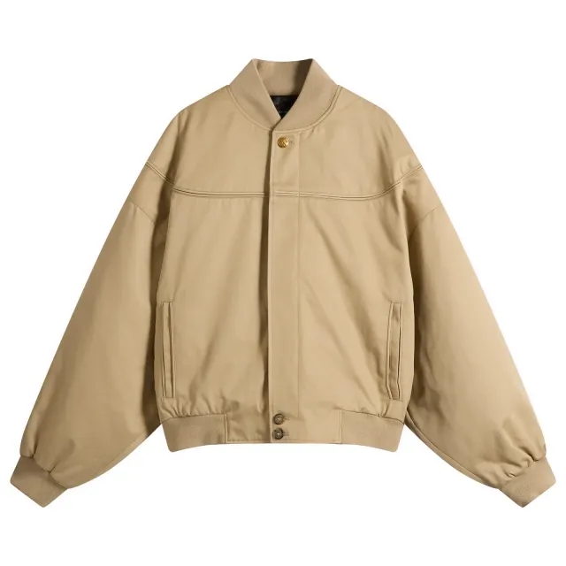 Willy Chavarria Men's Gas Station Bomber Travertine