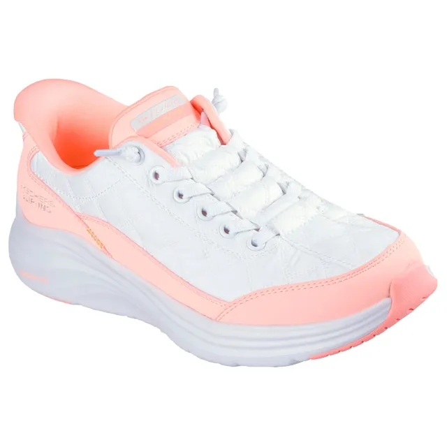 Skechers Women's Slip-ins: Contour Foam - Cosy Fit Sneaker in White/Coral