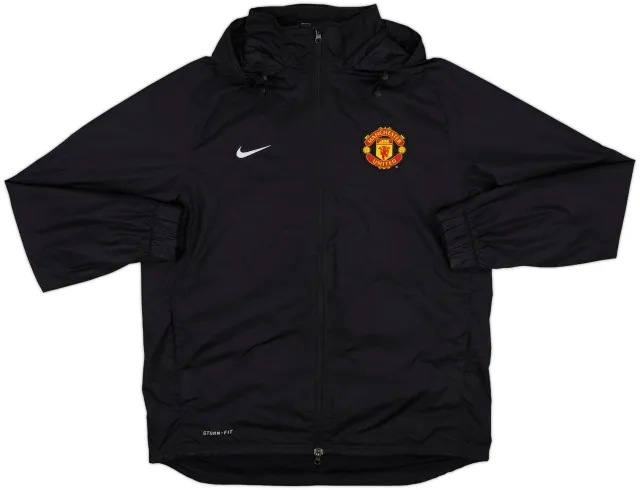 2011-12 Manchester United Nike Hooded Rain Jacket - 8/10 - (L)