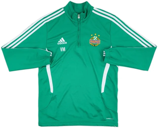 2012-13 Rapid Vienna adidas Staff Issue 1/4 Zip Drill Top VM - 9/10 - (M)