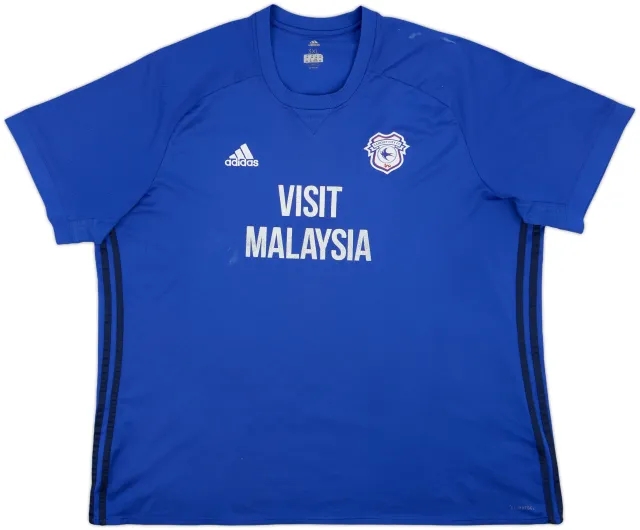 adidas Cardiff City Mens SS Home Shirt 2017/18
