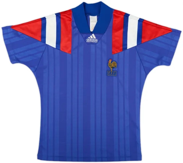 adidas France Mens SS Home Shirt 1992