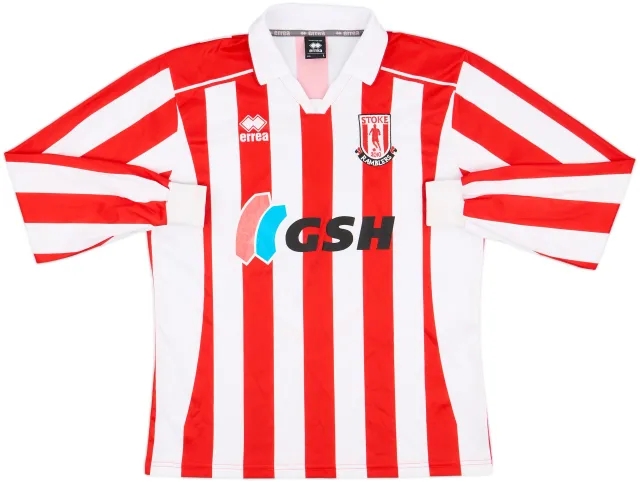 adidas Stoke City Mens LS Home Shirt 2010/11