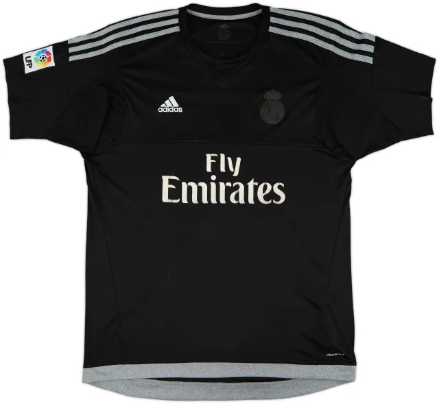 adidas Real Madrid Mens LS Goalkeeper Home Shirt 2015/16