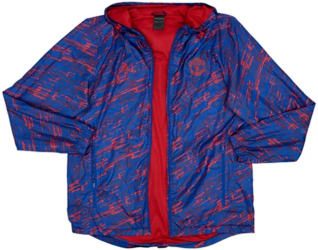 2016-17 Manchester United adidas Hooded Rain Jacket - 4/10 - (M)