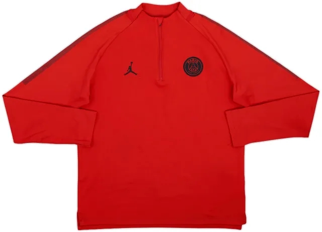 2018-19 Paris Saint-Germain Nike Jordan 1/4 Zip Drill Top - 9/10 - (XL.Boys)