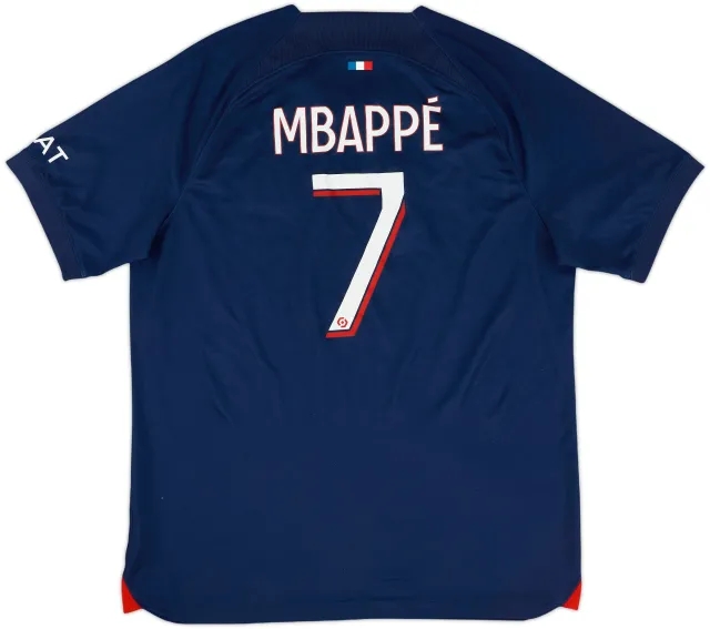 2023-24 Paris Saint-Germain Home Shirt Mbappe #7 - 9/10 - (L)