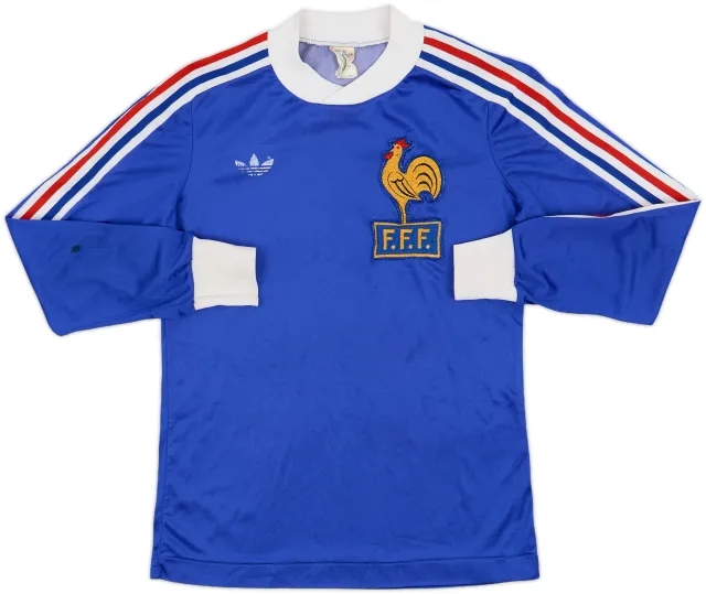 adidas France Boys LS Home Shirt 1978