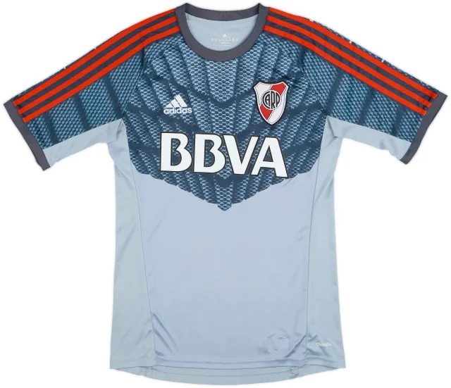 adidas River Plate Boys SS Goalkeeper Home Shirt 2015/16