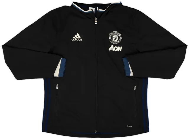 2016-17 Manchester United adidas Hooded Track Jacket - 7/10 - (L)