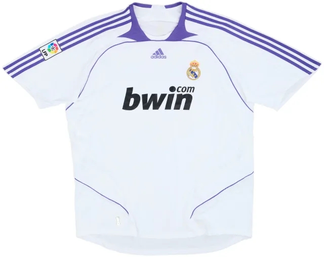 adidas Real Madrid Mens SS Home Shirt 2007/08