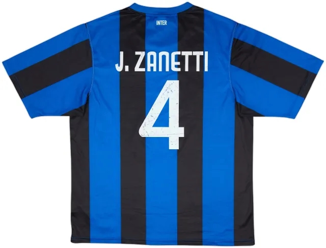 2008-09 Inter Milan Basic Home Shirt Zanetti #4 - 6/10 - (L)