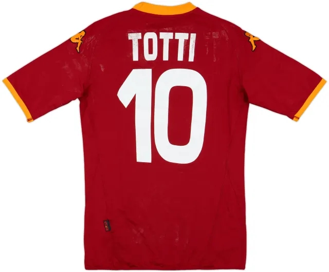 2007-08 Roma Home Shirt Totti #10 - 5/10 - (M)