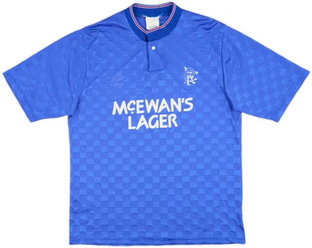 Umbro Rangers Mens SS Home Shirt 1987/88