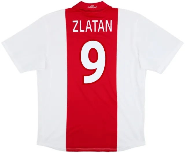 2001-02 Ajax Home Shirt Zlatan #9 - 8/10 - (XL)