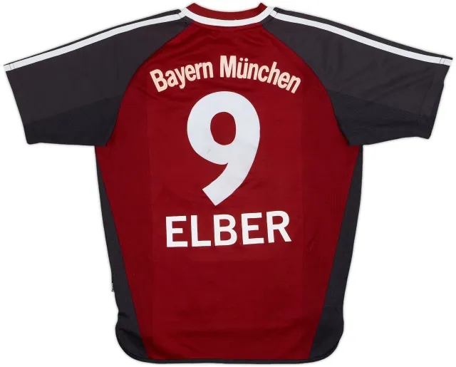 2001-02 Bayern Munich Home Shirt Elber #9 - 5/10 - (L.Boys)