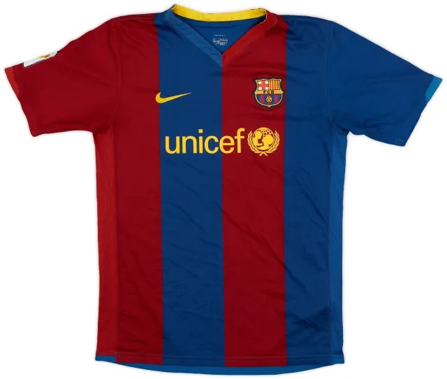 Nike Barcelona Boys SS Home Shirt 2006/07