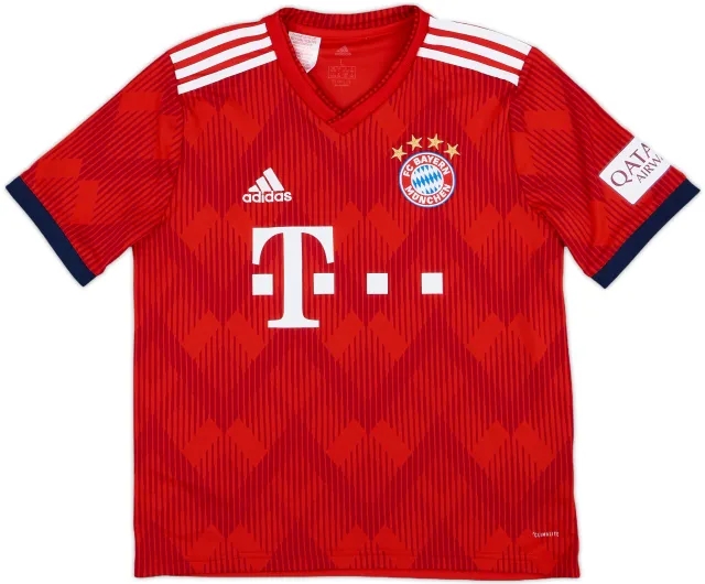 adidas Bayern Munich Boys SS Home Shirt 2018/19