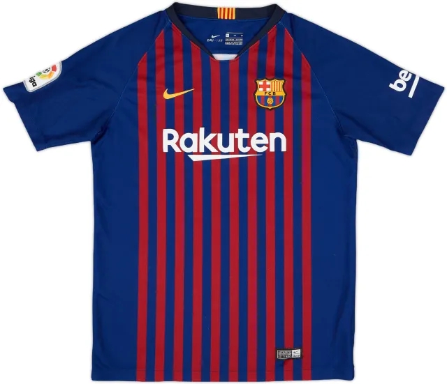 Nike Barcelona Boys SS Home Shirt 2018/19