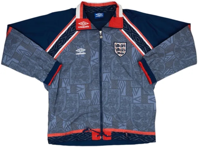 1994-96 England Umbro Track Jacket - 8/10 - (M)