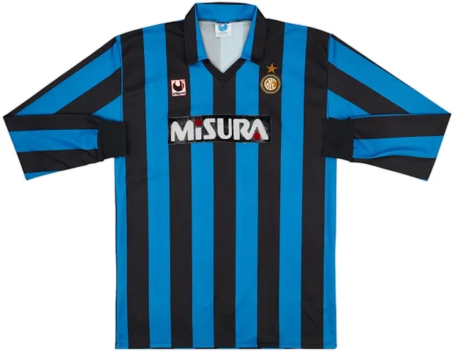 1990-91 Inter Milan Home L/S Shirt - 7/10 - (XL)