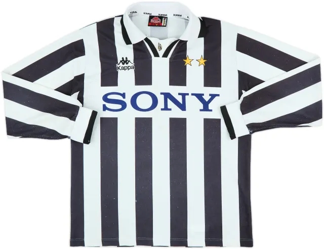 1995-97 Juventus Home L/S Shirt - 6/10 - (S)
