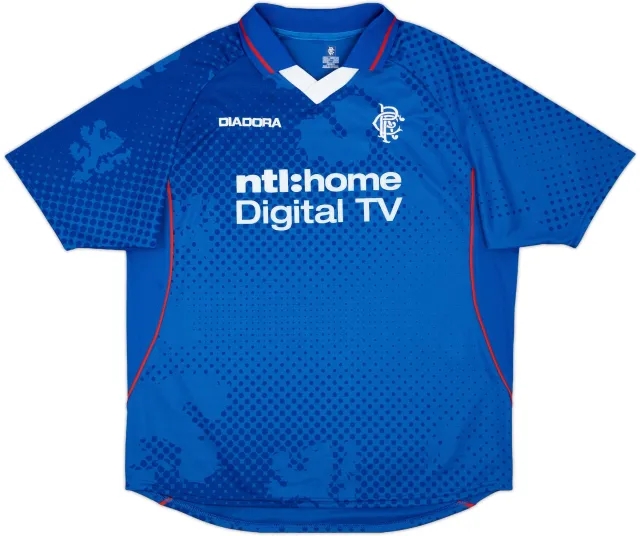 Diadora Rangers Mens SS Home Shirt 2002/03