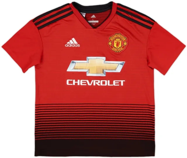 adidas Manchester United Boys SS Home Shirt 2018/19