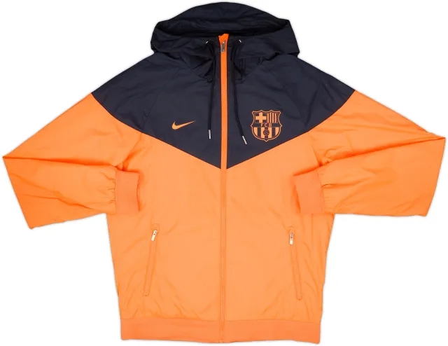 2018-19 Barcelona Nike Hooded Rain Jacket - 7/10 - (S)