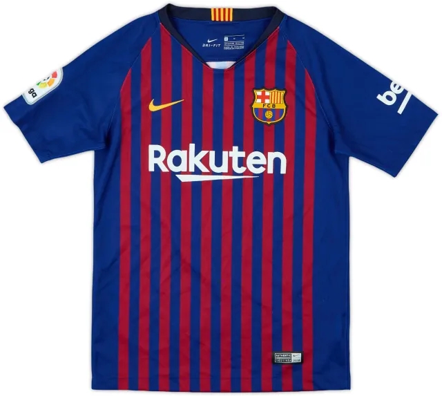 2017-18 Barcelona Home Shirt Suarez #9 - 10/10 - (S)
