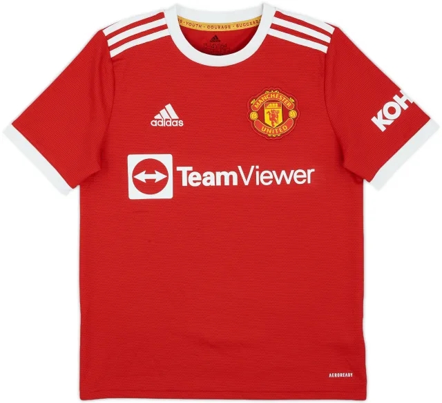 adidas Manchester United Boys SS Home Shirt 2021/22