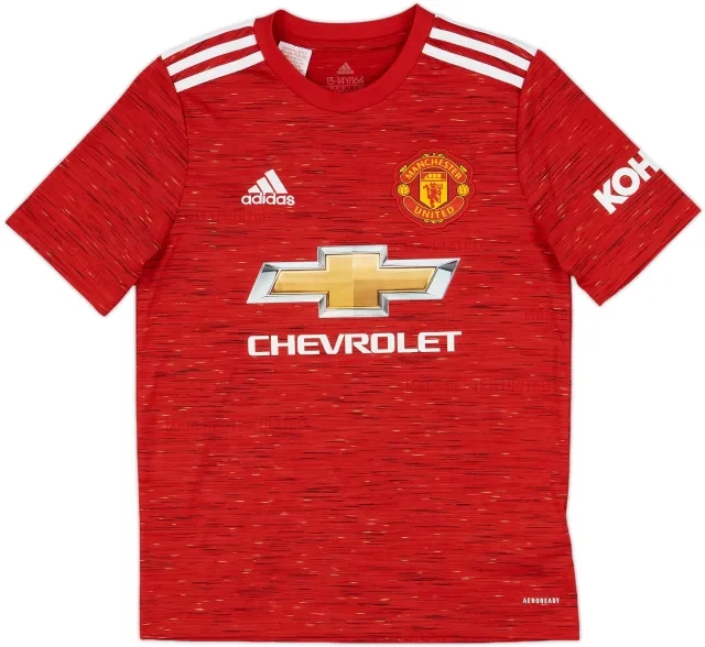 adidas Manchester United Boys SS Home Shirt 2020/21