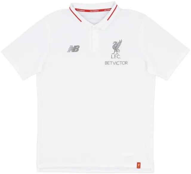2017-18 Liverpool New Balance Polo Shirt - 9/10 - (M)
