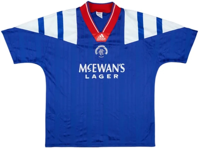 adidas Rangers Mens SS Home Shirt 1992/94