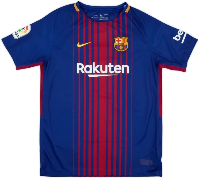 Nike Barcelona Boys SS Home Shirt 2017/18