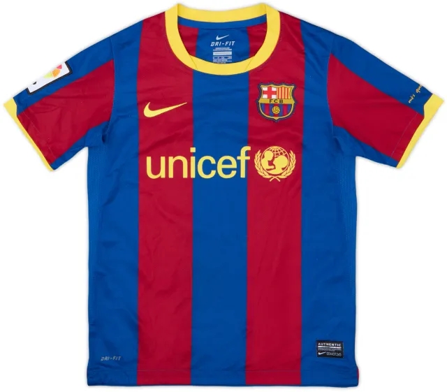 Nike Barcelona Boys SS Home Shirt 2010/11