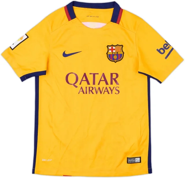 Nike Barcelona Boys SS Away Shirt 2015/16
